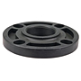Thread Flange FPT- Black Polypropylene Schedule 80, One-Piece Webbed Design, 6151-W-3