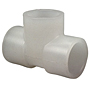 Socket Tee S x S x S - Chem-Pure® Natural Polypropylene Schedule 80, 6211