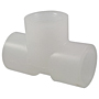 Thread Tee FPT x FPT x FPT - Chem-Pure® Natural Polypropylene Schedule 80, 6212-3-3