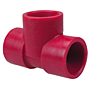 Socket Tee S x S x S - Kynar® Red PVDF Schedule 80, 6511