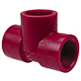 Thread Tee FPT x FPT x FPT - Kynar® Red PVDF Schedule 80, 6512-3-3