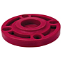 Blind Flange - Kynar® Red PVDF Schedule 80, One-Piece Webbed Design, 6519-W