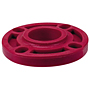 Thread Flange FPT- Kynar® Red PVDF Schedule 80, One-Piece Webbed Design, 6551-W-3