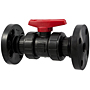 Ball Valve - Model C, Flanged, Tru-Bloc® True Union, Black PP, FKM, F61TB-V Ball Valve - Model C, Flanged, Tru-Bloc® True Union, Black PP, FKM, F61TB-V