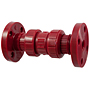 Ball Check Valve - Flanged, True Union, Kynar® Red PVDF Schedule 80, FKM, F65BC-V Ball Check Valve - Flanged, True Union, Kynar® Red PVDF Schedule 80, FKM, F65BC-V
