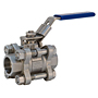 Three-Piece Stainless Steel Ball Valve - Full Port, Socket Weld End Connection, K-595-S6-R-66-LL Three-Piece Stainless Steel Ball Valve - Full Port, Socket Weld End Connection, K-595-S6-R-66-LL