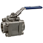 Three-Piece Stainless Steel Ball Valve - Socket Weld ISO Mount, KM-590-S6-R-66-FS-LL Three-Piece Stainless Steel Ball Valve - Socket Weld ISO Mount, KM-590-S6-R-66-FS-LL
