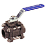 Three-Piece Carbon Steel Ball Valve - Full Port, Socket Weld ISO Mount, KM-595-CS-R-66 Three-Piece Carbon Steel Ball Valve - Full Port, Socket Weld ISO Mount, KM-595-CS-R-66