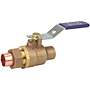 Two-Piece Bronze Ball Valve - Single Union End, Solder, S-585-70-SU Two-Piece Bronze Ball Valve - Single Union End, Solder, S-585-70-SU
