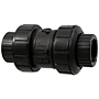 Ball Check Valve - Socket, True Union, Black PP, EPDM, S61BC-E Ball Check Valve - Socket, True Union, Black PP, EPDM, S61BC-E