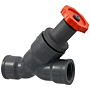Y-Pattern Globe Valve - Threaded, PVC Schedule 80, FKM, T45YP-V Y-Pattern Globe Valve - Threaded, PVC Schedule 80, FKM, T45YP-V