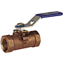 One-Piece Bronze Ball Valve - Reinforced PTFE, Bronze Trim, T-560-BR-R-20 One-Piece Bronze Ball Valve - Reinforced PTFE, Bronze Trim, T-560-BR-R-20