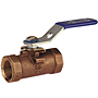 One-Piece Bronze Ball Valve - Reinforced PTFE Seat, Stainless Steel Trim, T-560-BR-R-66 One-Piece Bronze Ball Valve - Reinforced PTFE Seat, Stainless Steel Trim, T-560-BR-R-66