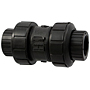 Ball Check Valve - Threaded, True Union, Black PP, EPDM, T61BC-E Ball Check Valve - Threaded, True Union, Black PP, EPDM, T61BC-E