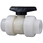 Ball Valve - Model C, Threaded, Tru-Bloc® True Union, Kynar® Natural PVDF Schedule 80, FKM, T66TB-V Ball Valve - Model C, Threaded, Tru-Bloc® True Union, Kynar® Natural PVDF Schedule 80, FKM, T66TB-V