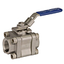 Three-Piece Stainless Steel Ball Valve - Threaded ISO Mount, TM-590-S6-R-66-FS-LL Three-Piece Stainless Steel Ball Valve - Threaded ISO Mount, TM-590-S6-R-66-FS-LL
