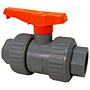 Ball Valve - Model D, Universal Ends, Tru-Bloc® True Union, PVC Schedule 80, EPDM, U45TB-E Ball Valve - Model D, Universal Ends, Tru-Bloc® True Union, PVC Schedule 80, EPDM, U45TB-E