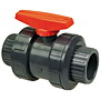 Ball Valve - Model C, Threaded, Tru-Bloc® True Union, PVC Schedule 80, EPDM, T45TB-E Ball Valve - Model C, Threaded, Tru-Bloc® True Union, PVC Schedule 80, EPDM, T45TB-E